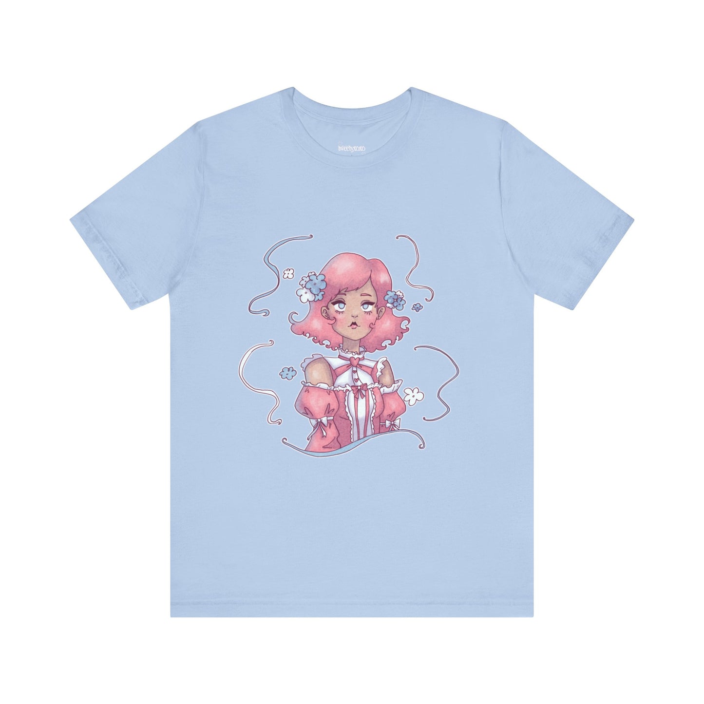 Dreamy Rebellion Pink Hair Girl Aesthetic T-Shirt - Kawaii Fashion Pastel Graphic Tee | Soft Grunge Alternative Clothing XS-5XL