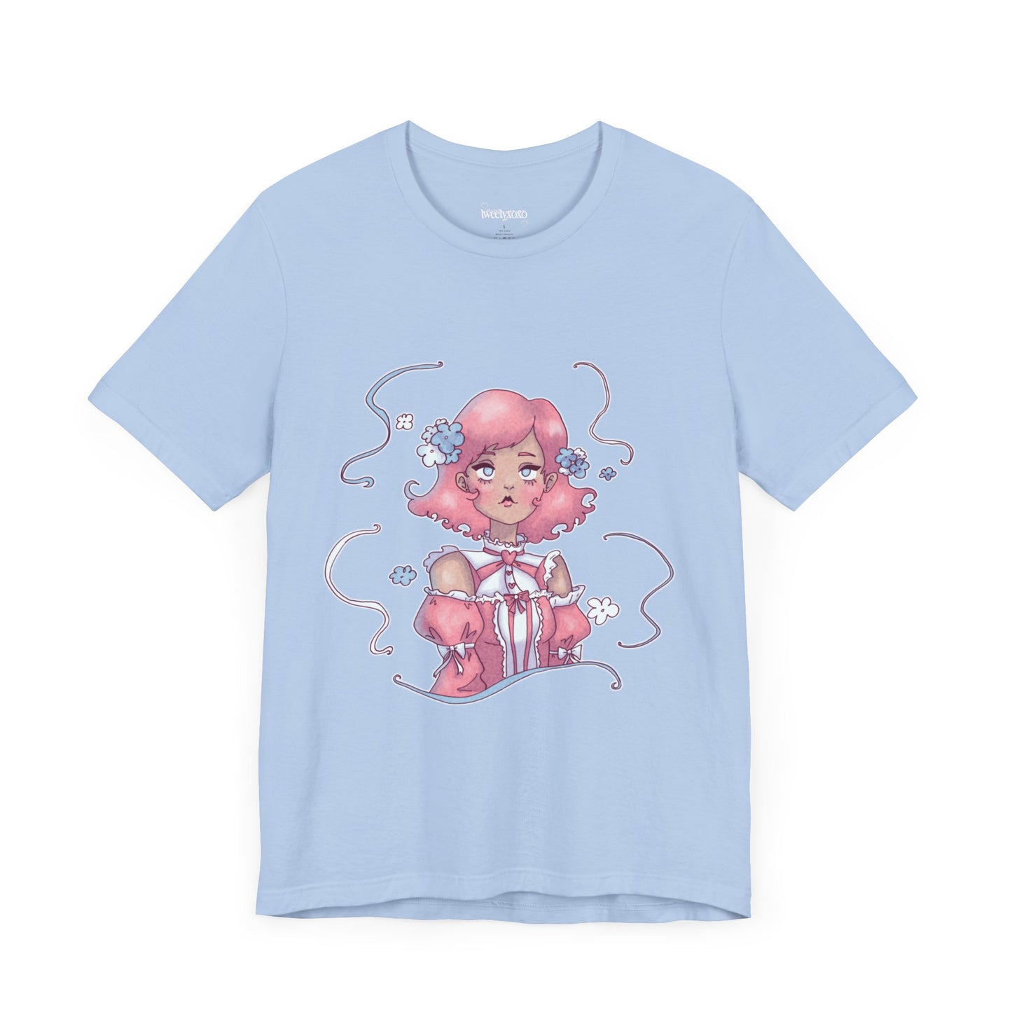 Dreamy Rebellion Pink Hair Girl Aesthetic T-Shirt - Kawaii Fashion Pastel Graphic Tee | Soft Grunge Alternative Clothing XS-5XL