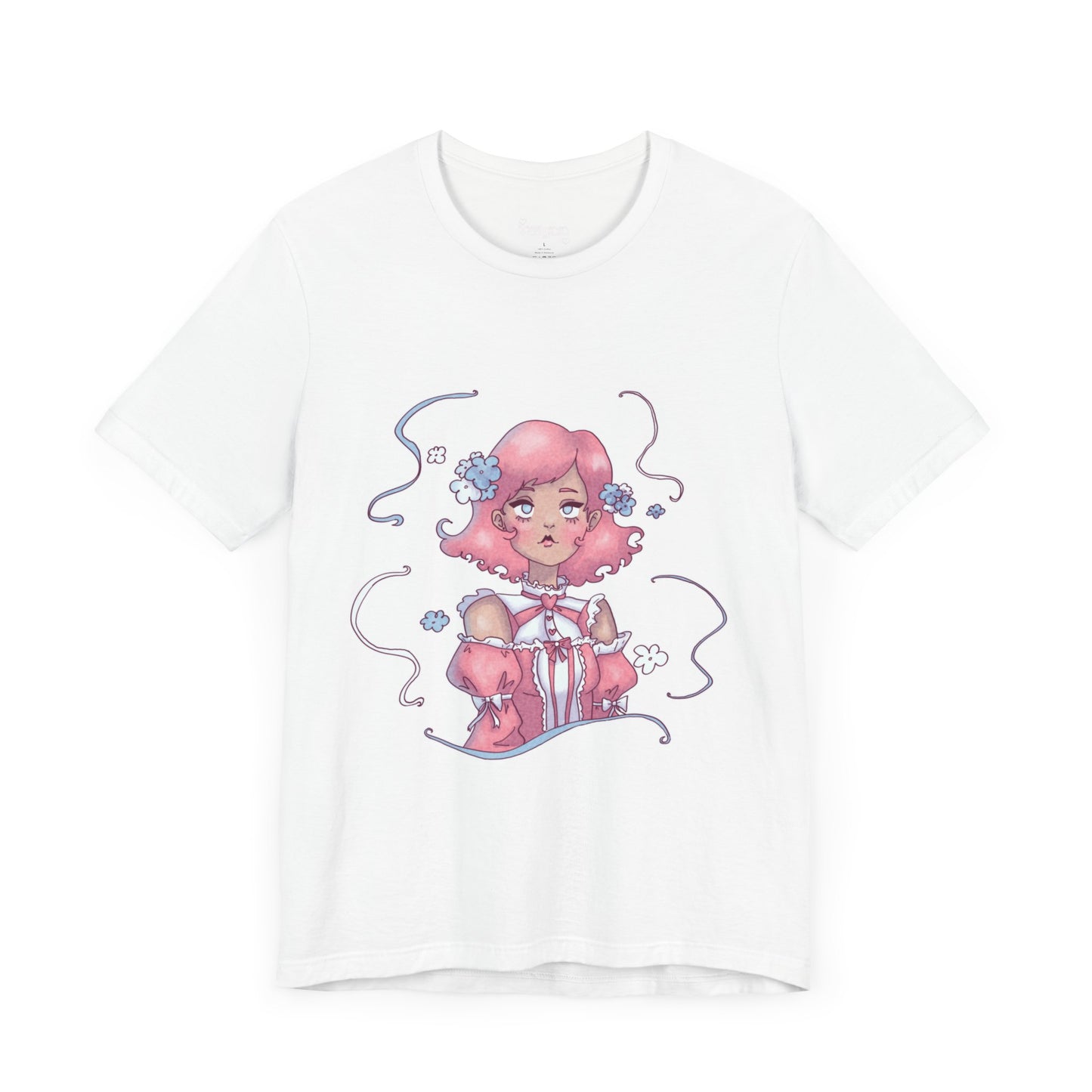 Dreamy Rebellion Pink Hair Girl Aesthetic T-Shirt - Kawaii Fashion Pastel Graphic Tee | Soft Grunge Alternative Clothing XS-5XL