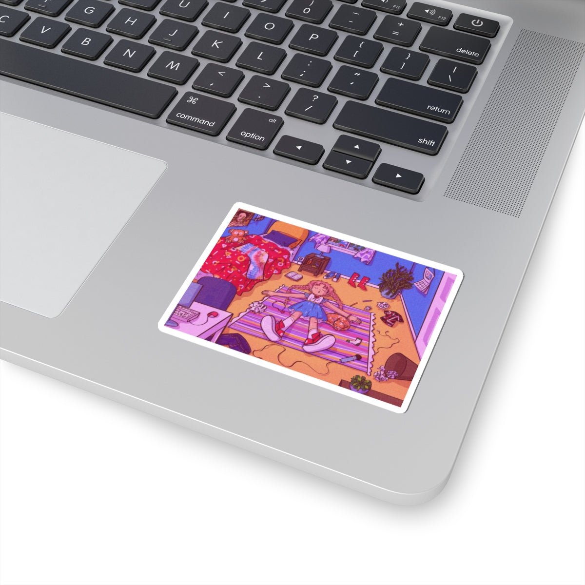 "Dreamer’s Day Off" Aesthetic Vinyl Sticker – Cozy, Playful, and Retro-Inspired