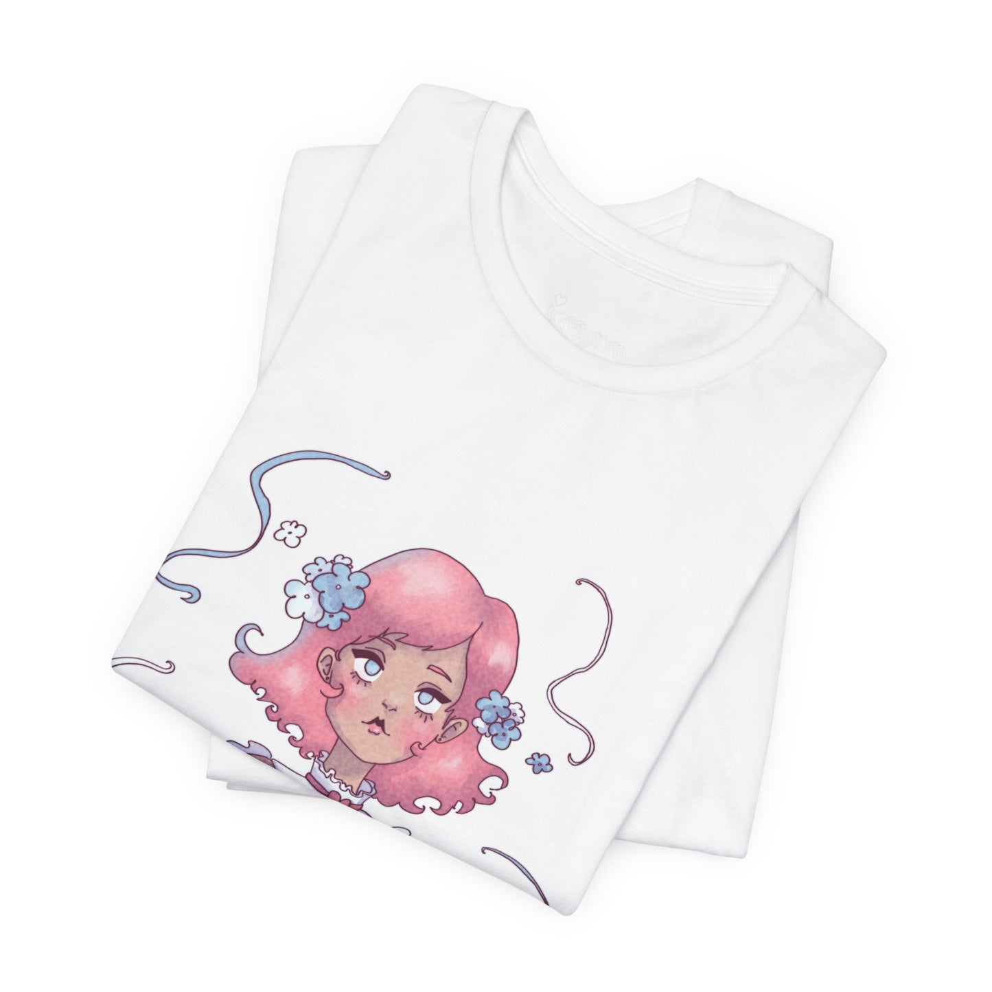 Dreamy Rebellion Pink Hair Girl Aesthetic T-Shirt - Kawaii Fashion Pastel Graphic Tee | Soft Grunge Alternative Clothing XS-5XL